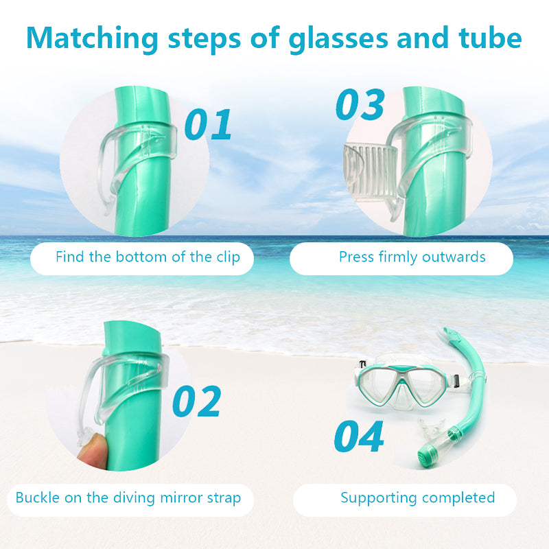 3 Pcs Kids-Swim-Goggles with Nose Cover