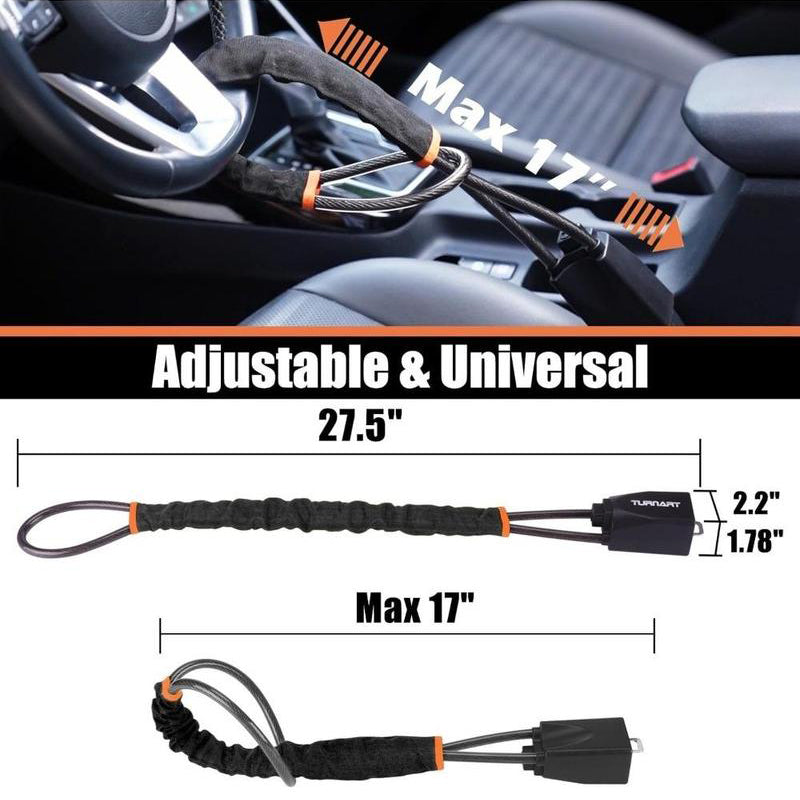 Steering Wheel Lock, Universal Anti Theft Car Device Prevention with 2 Keys