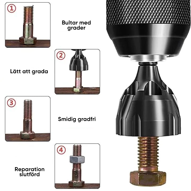 Avgradning av yttre fasverktyg med volframkarbidblad