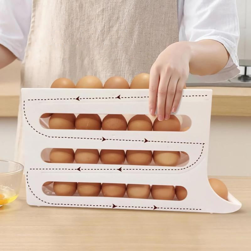 4-Tier Sliding Egg Storage Box