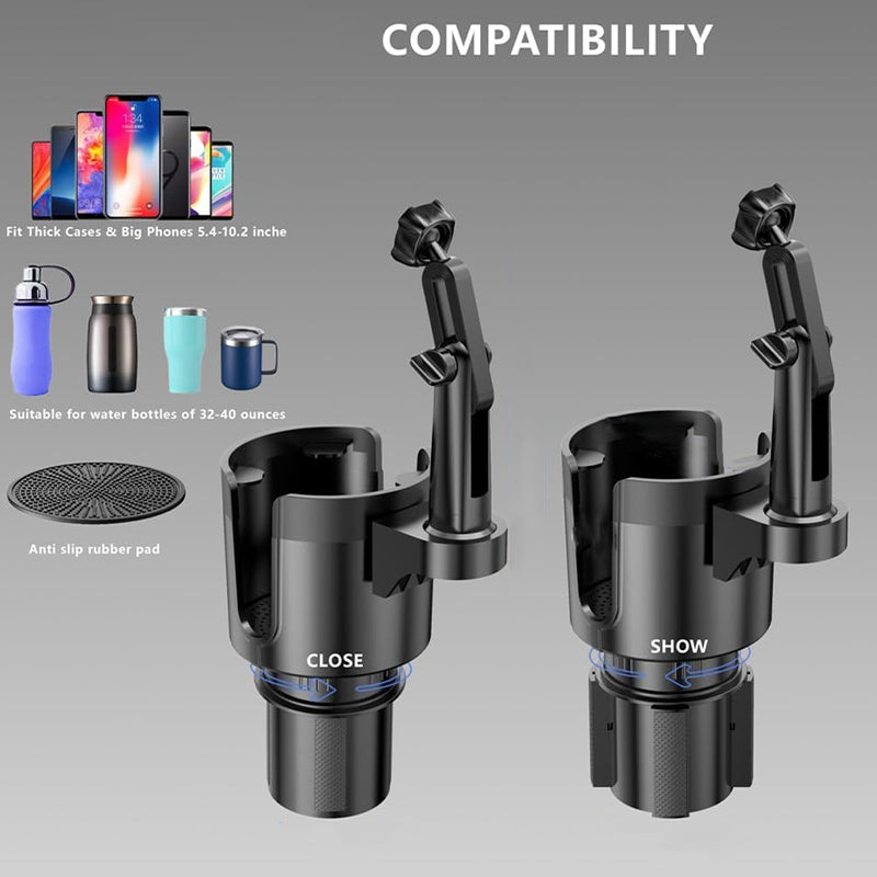 360° Rotating Car Cup Holder Phone Mount