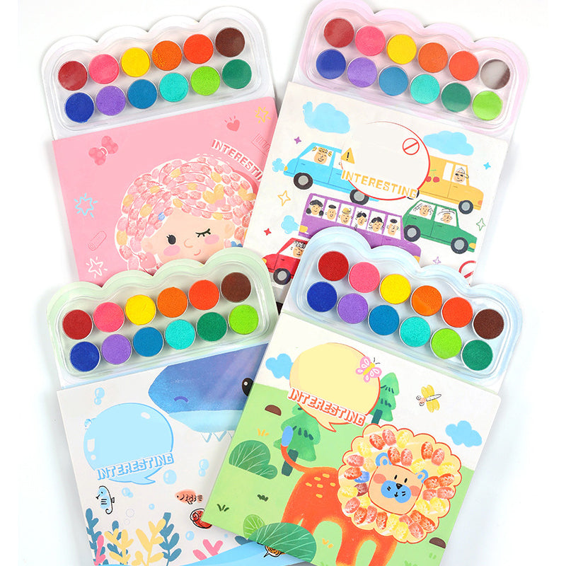 Fingerprint Painting Book with Themed Pages