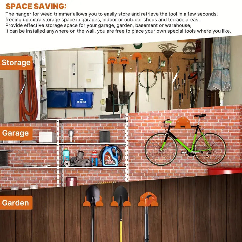 Garage Organizer - Power Tool Hanger for Grass Trimmer