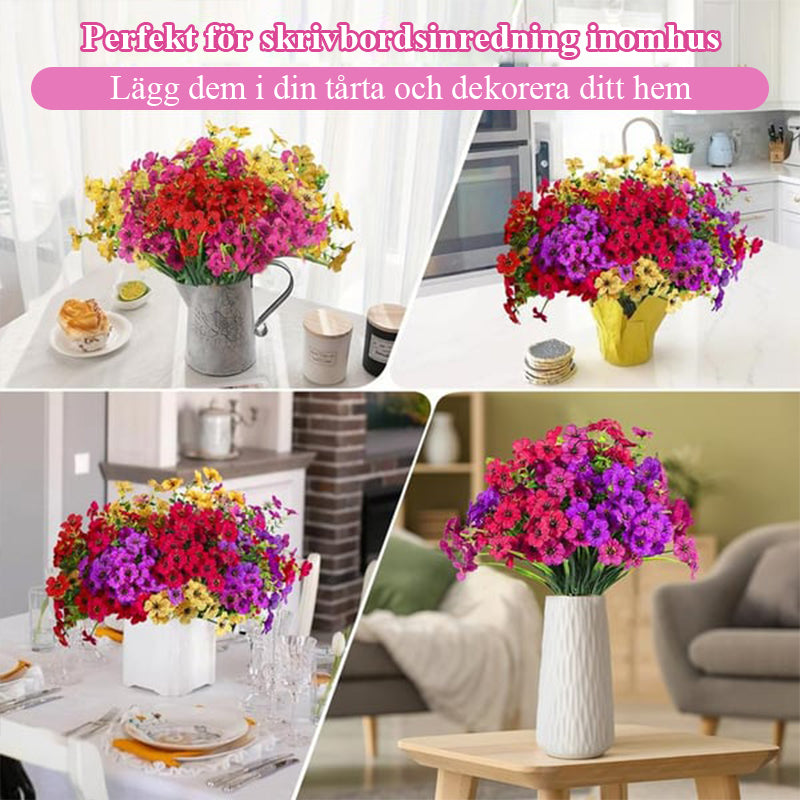 Konstgjorda faux blommor för inomhus- och utomhusdekoration