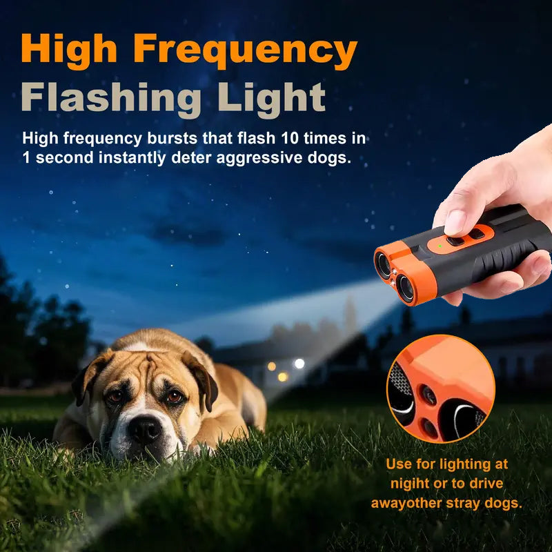 High-power dual-core ultrasonic dog deterrent