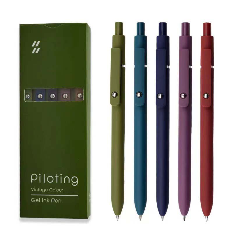 Minimalist Press Type Quick Drying Carbon Gel Pens
