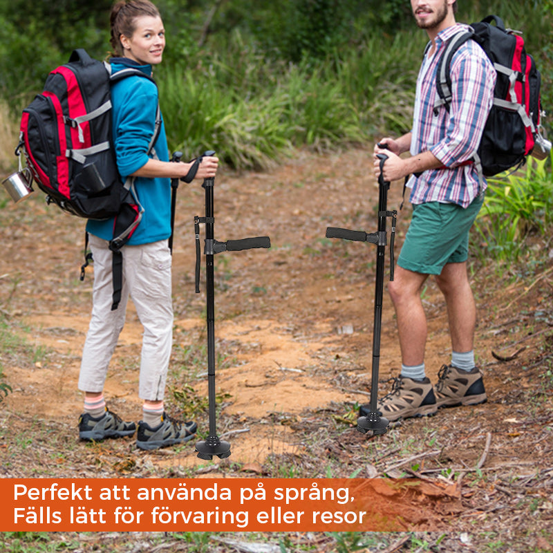 Aluminiumlegering med LED-ljus Halkfri hopfällbar käpp