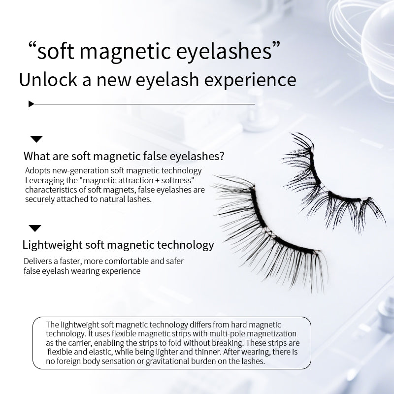 Reusable Soft Magnetic Eyelashes Set