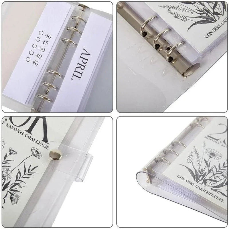 12-månaders kuvert för pengar att spara utmaningspärm