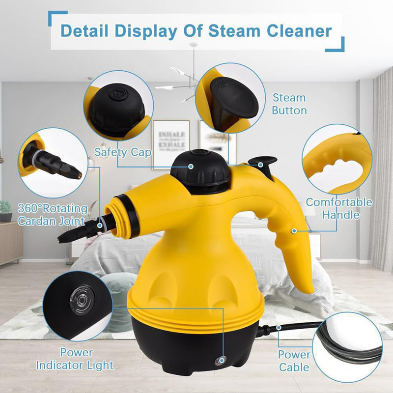 Handheld Steam Cleaner with 360° Rotating Nozzle