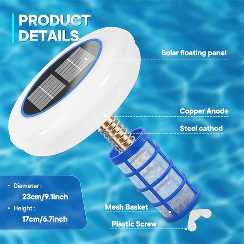 Solar-Powered Pool Ionizer Purifier