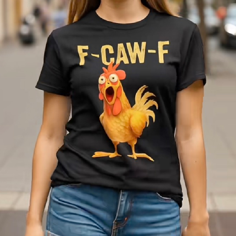 Rooster Graphic Oversized T-Shirt