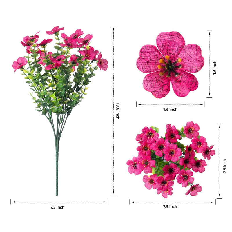 Konstgjorda faux blommor för inomhus- och utomhusdekoration