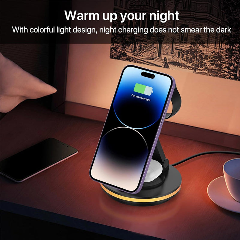 3-in-1 Magnetic Wireless Fast Charger