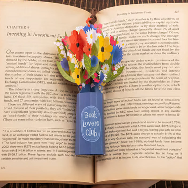 Elegant Flower Bouquet 3D Pop-up Bookmark