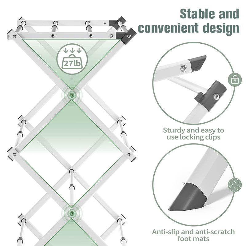 Expandable Collapsing Foldable Laundry Rack