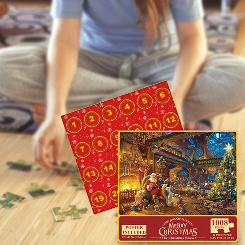 Jigsaw Puzzle Advent Calendar - 24 Days Countdown Calendar