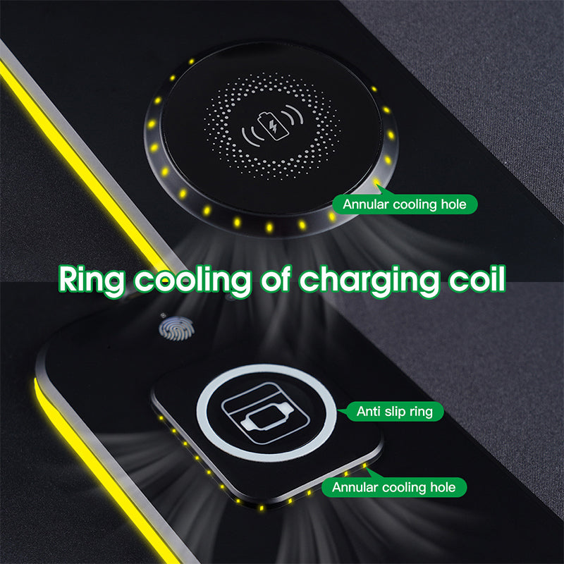 3-in-1 Wireless Charging RGB Gaming Desk Mat