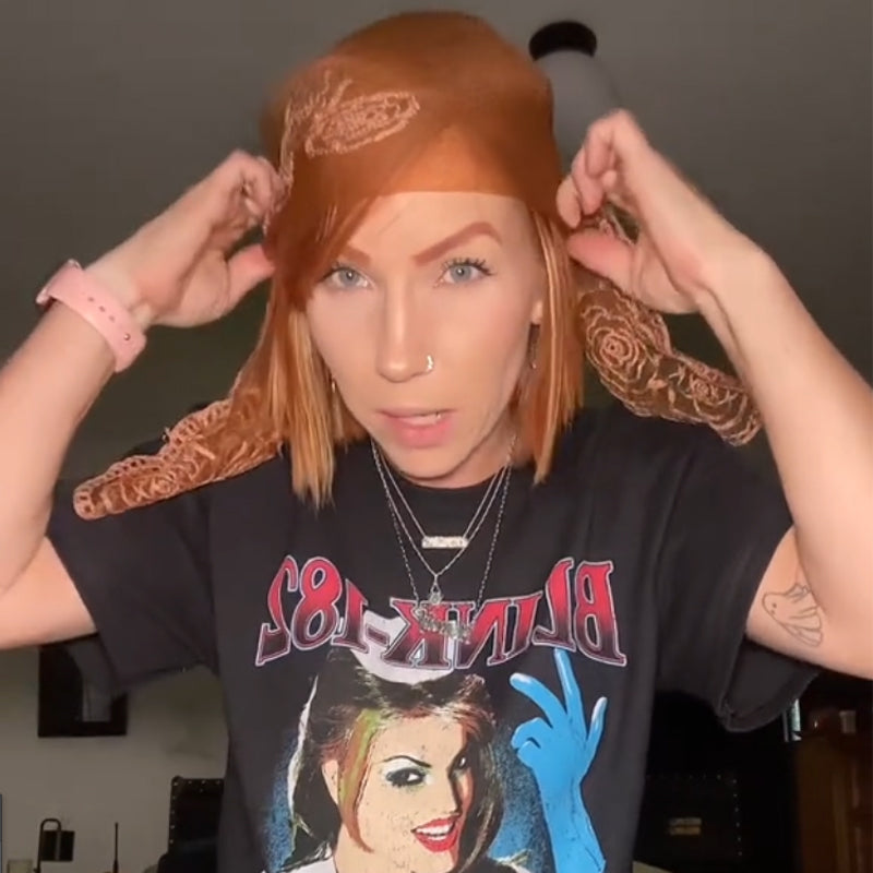 Spring Floral Mesh Scallop Design Bandana