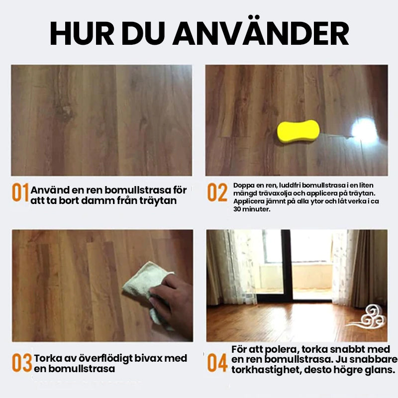 Möbelpolish och borste