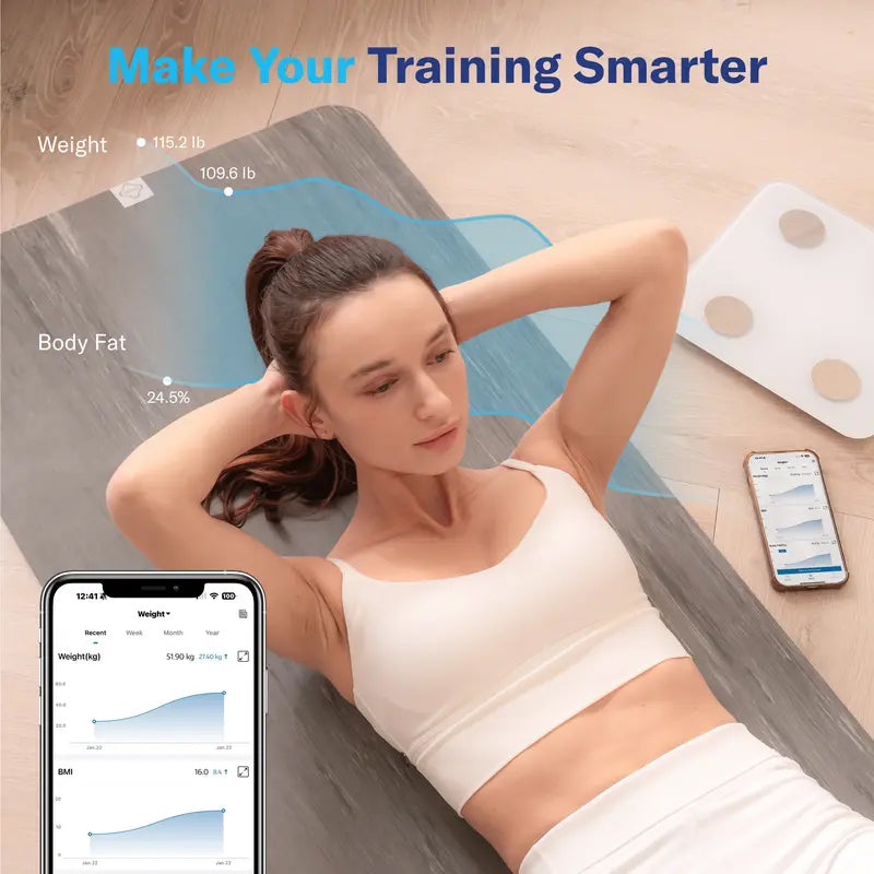 7-Color Glowing Bluetooth Digital Scale for BMI and Body Fat