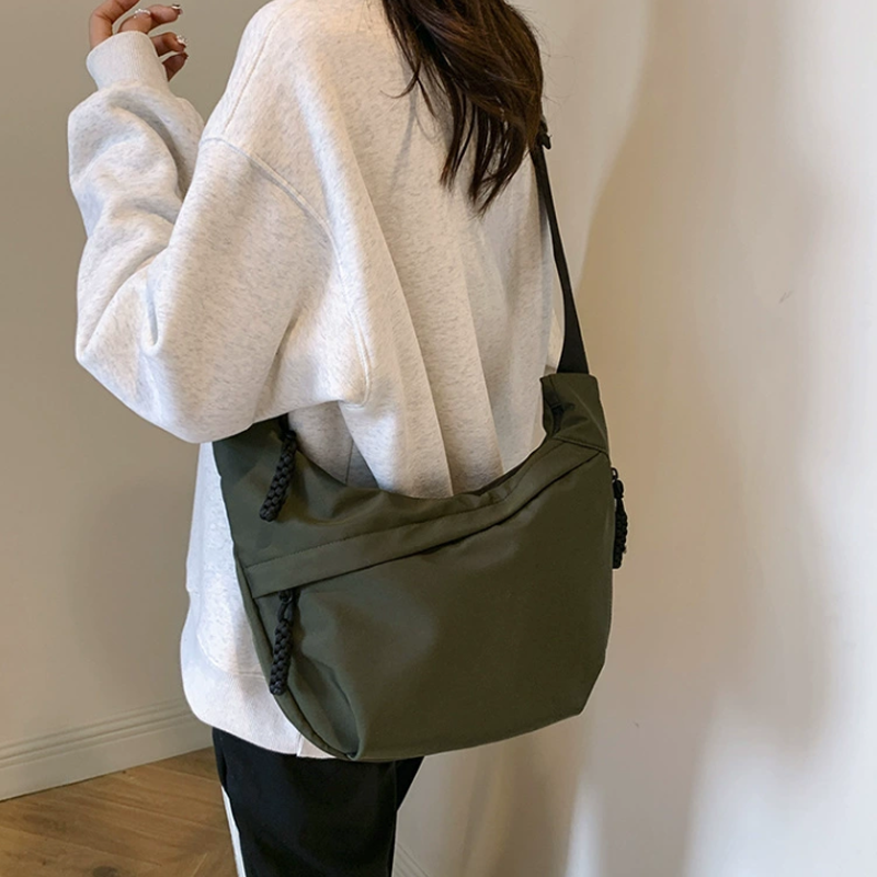 Fashion Plain Color Nylon Crossbody Bags for Women