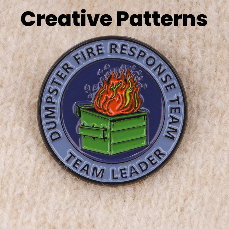 Dustbin Quotes Brooch