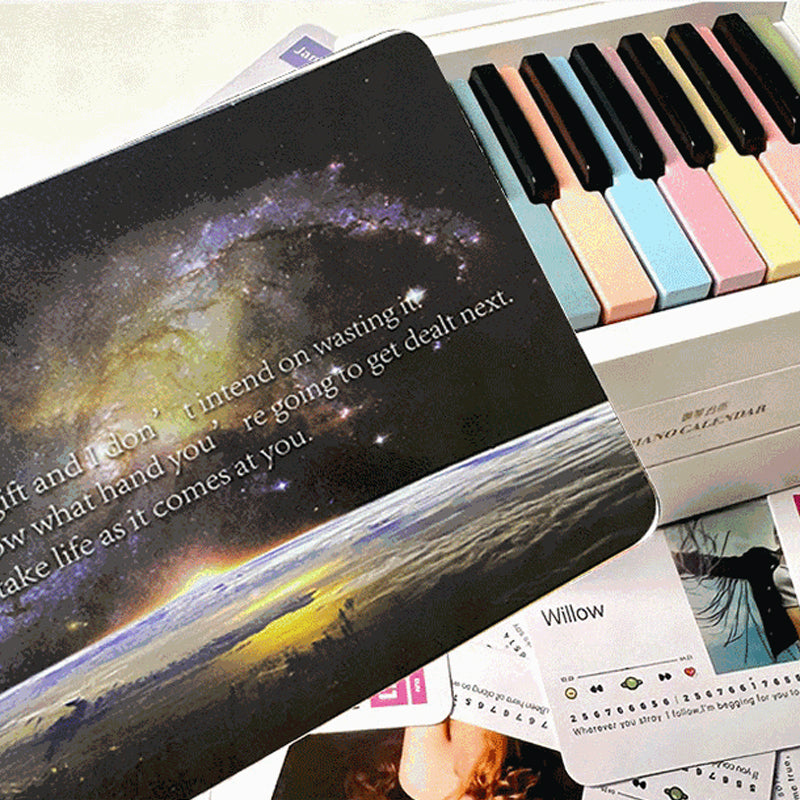 Piano Calendar 2025 with Music Lyrics