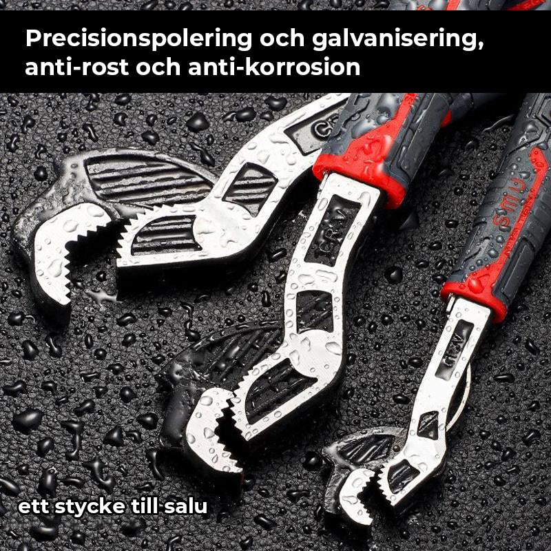 Multifunktionell självlåsande justerbar skiftnyckel