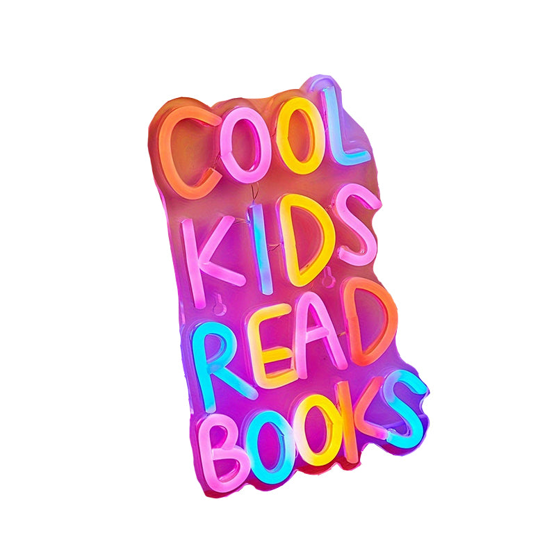 Cool Kids Read Books Neon Sign