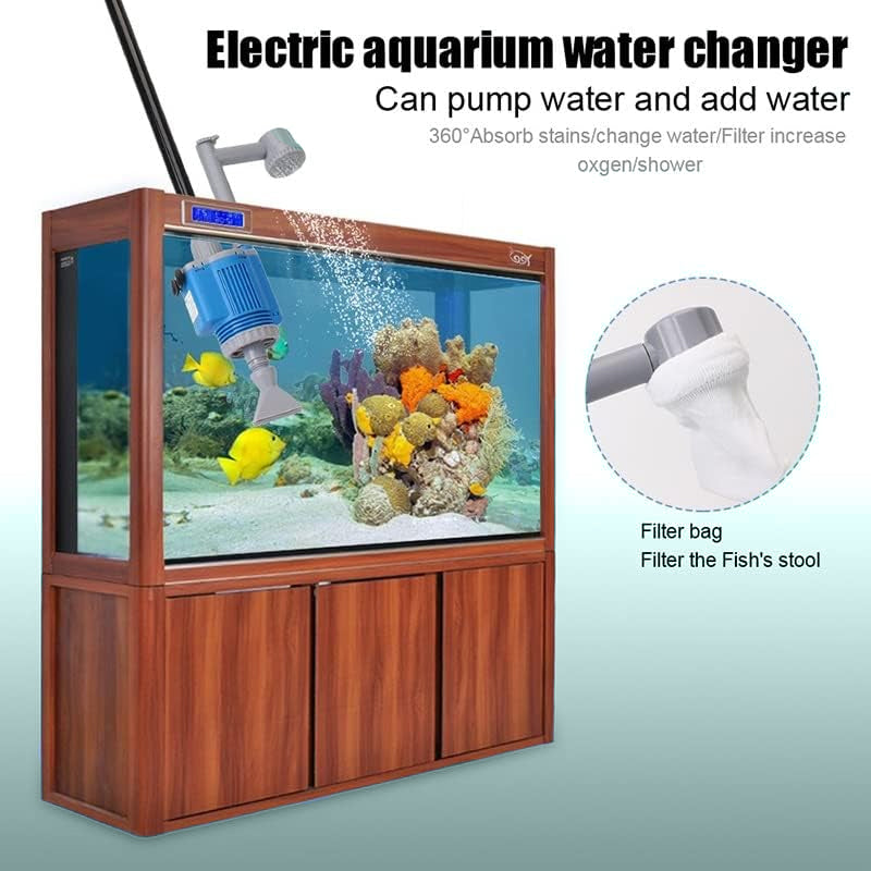 Electric Aquarium Gravel Cleaner with Filter