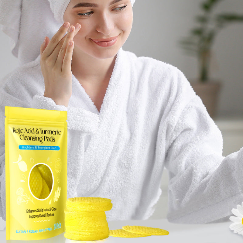 Gurkmeja rengörande exfolierande pads