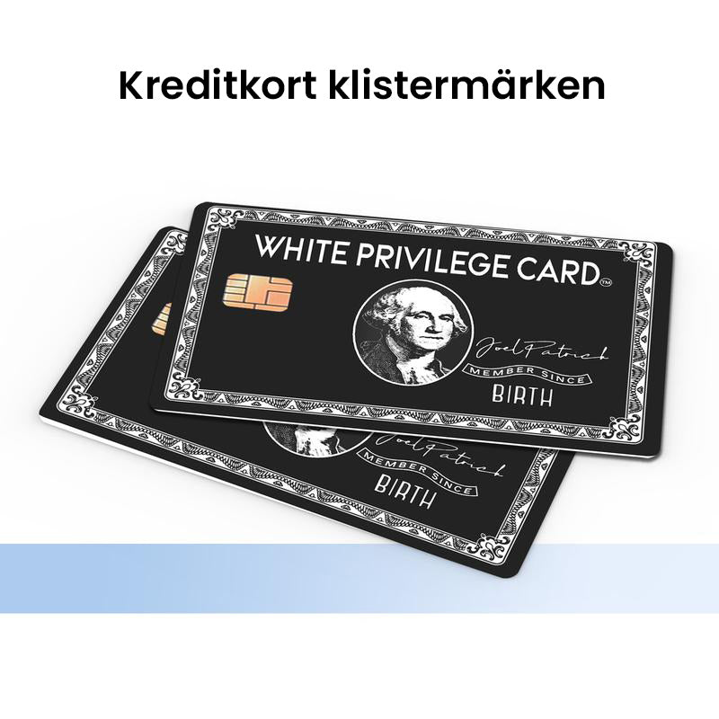 Set med 4 kreditkorthud vinylklistermärken