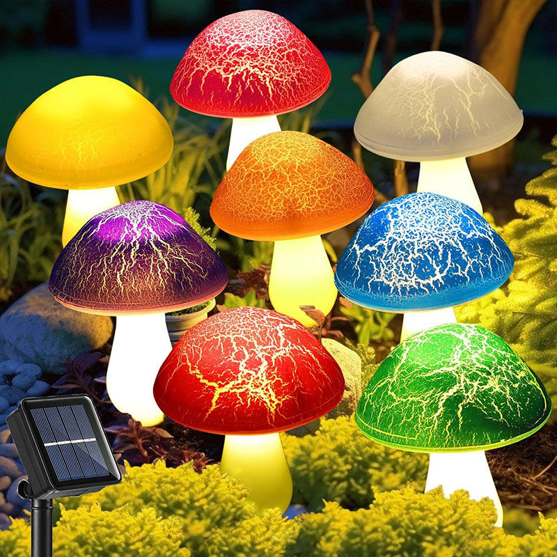 Solar-Powered Mushroom Garden Lights