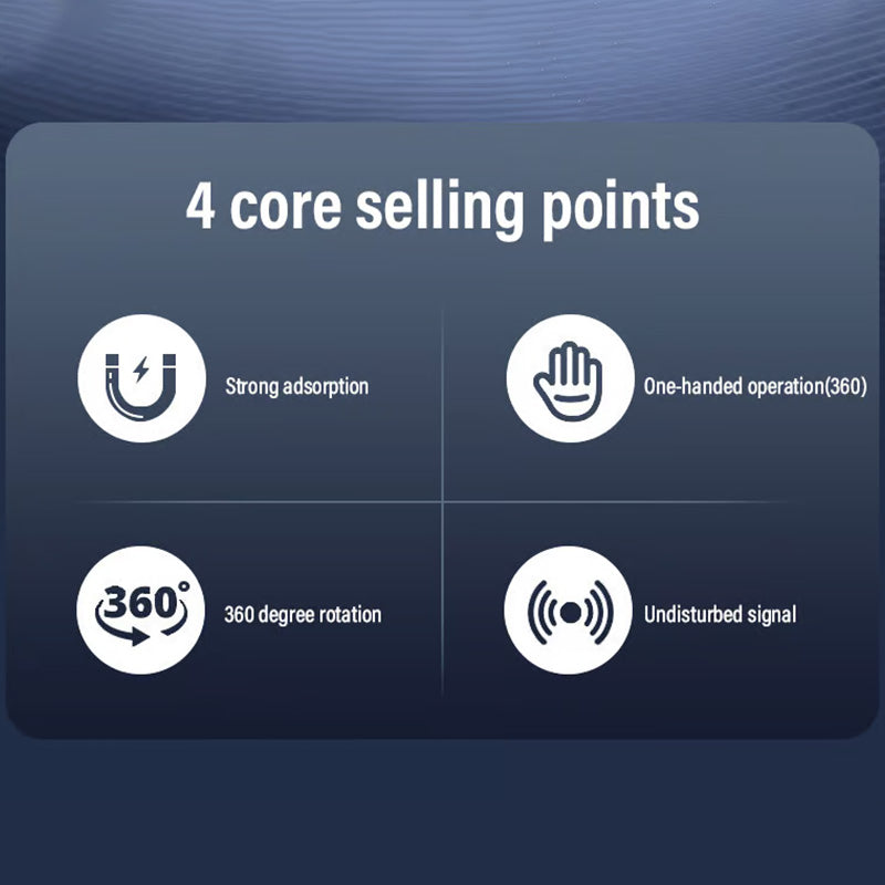 360° Rotating Electric Vacuum Magnetic Car Phone Mount