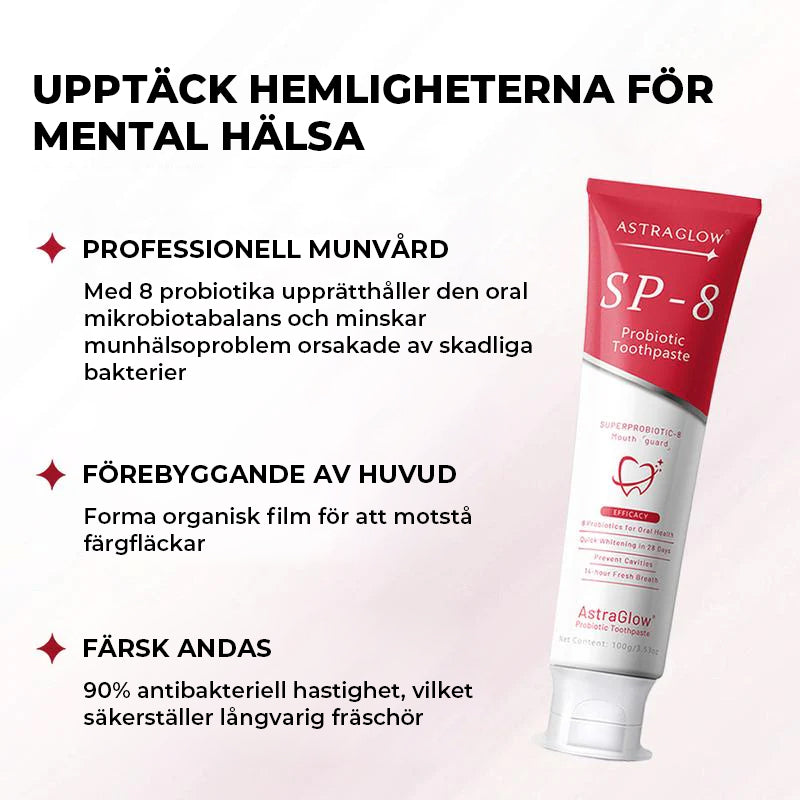 SP-8/SP-10 Probiotisk blekande tandkräm för munhälsa