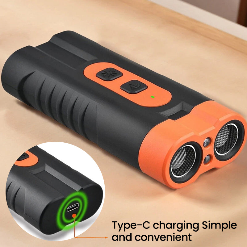 High-power dual-core ultrasonic dog deterrent