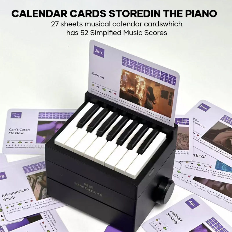Piano Calendar 2025 with Music Lyrics