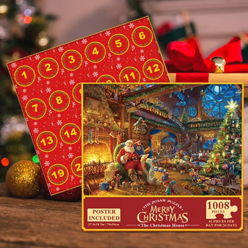 Jigsaw Puzzle Advent Calendar - 24 Days Countdown Calendar