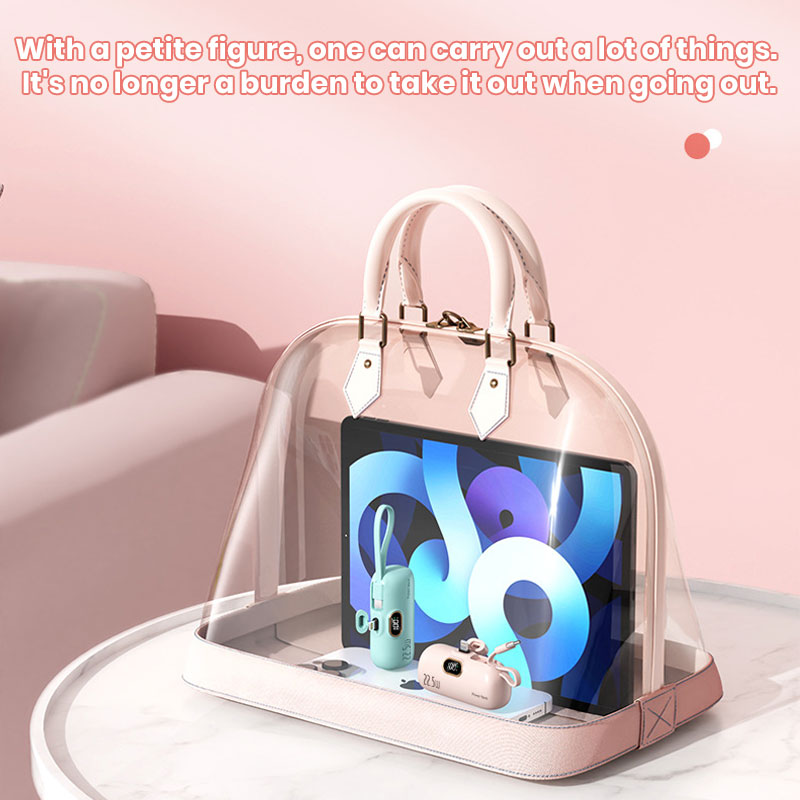 Mini Portable Charger with Built-in Cable