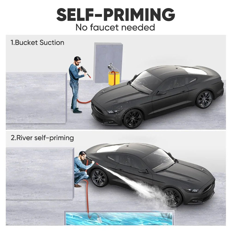 Portable Heavy Duty Wireless High Pressure Car Wash Water-Gun