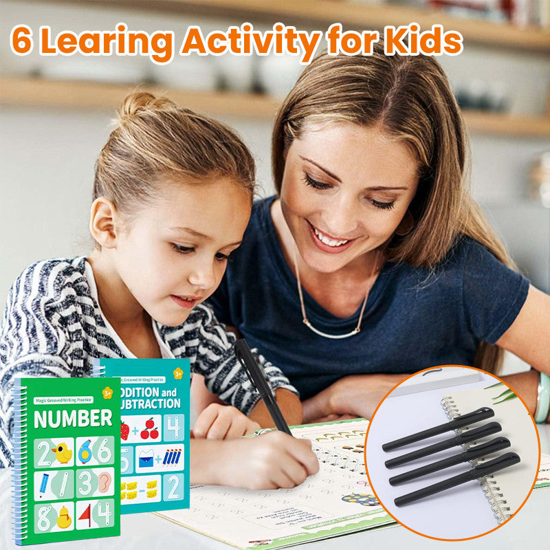 Reusable Grooved Handwriting Workbook for Kids