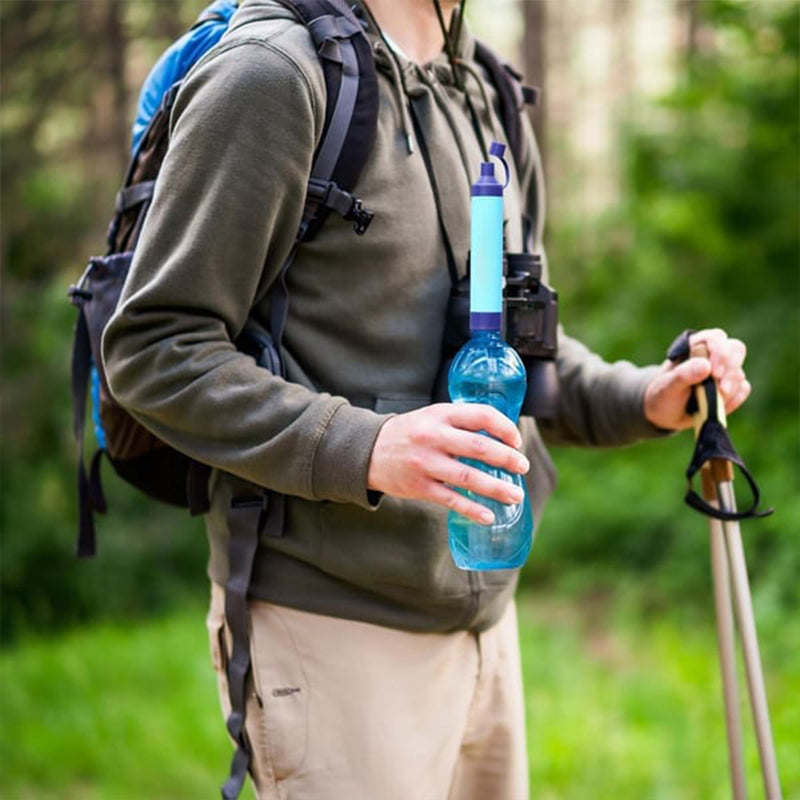Personal Straw Water Filter for Camping, Hiking, Survival, Emergency, Travel