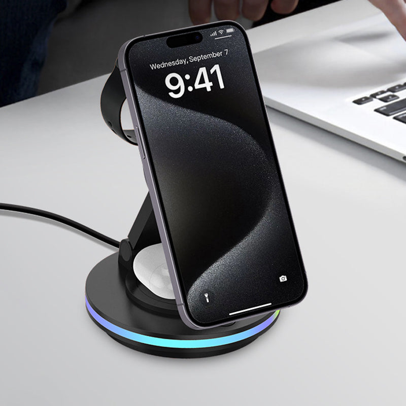 3-in-1 Magnetic Wireless Fast Charger