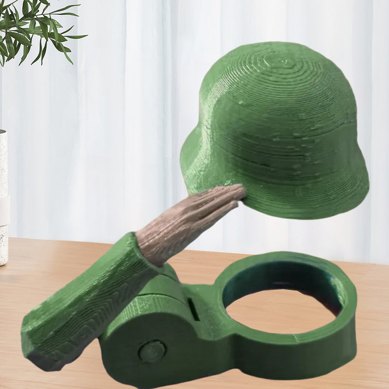 Soldier Salute Beer Bottle Helmet