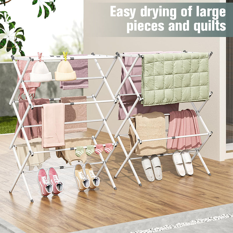 Expandable Collapsing Foldable Laundry Rack