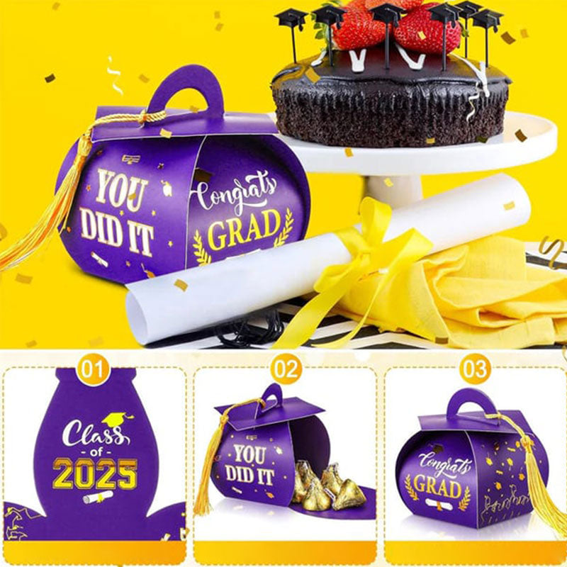 🎁✨50 × Graduation Cap Gift Boxs(🍬No Candies)