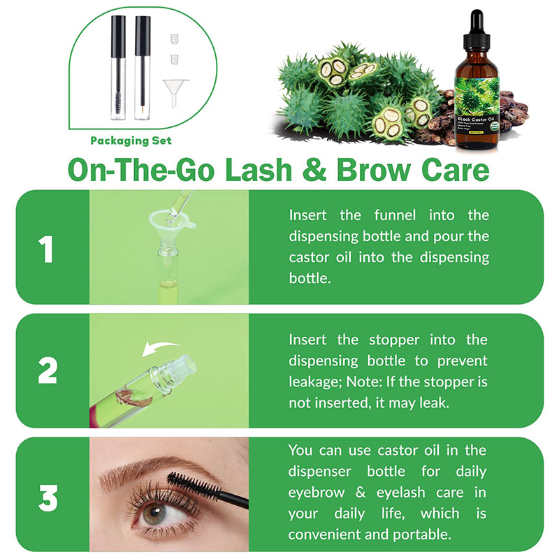 Organic Cold Pressed Black Castor Oil for Hair Growth