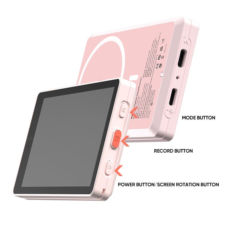 Magnetic Selfie Screen with 4K Recording – Portable Display for Content Creators