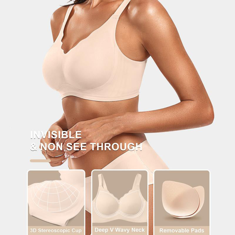 Seamless Push-Up Bra with Removable Pads